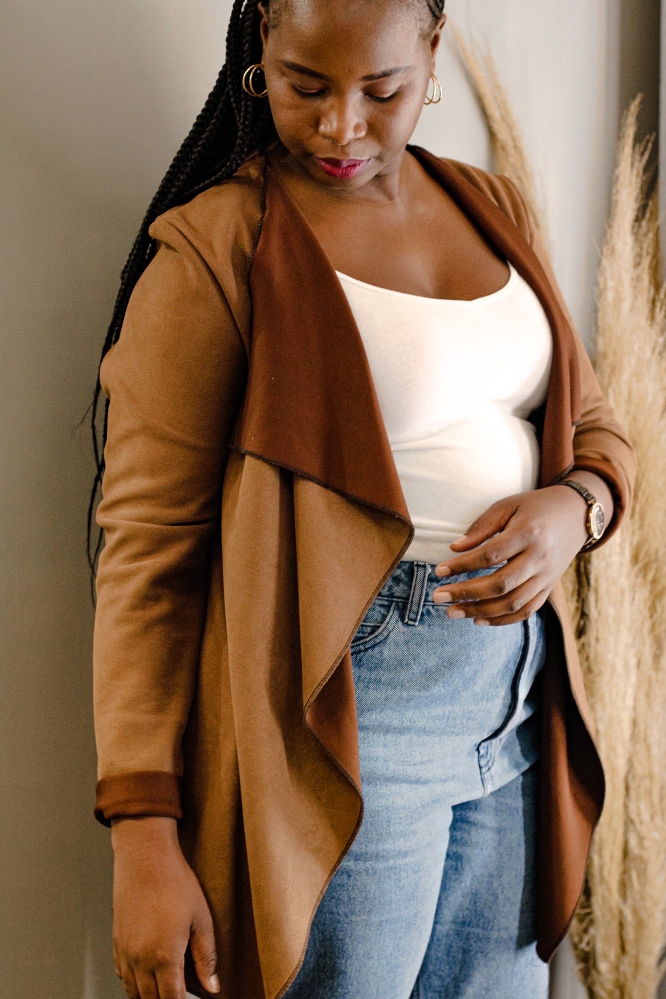 Suede waterfall jacket - Formal