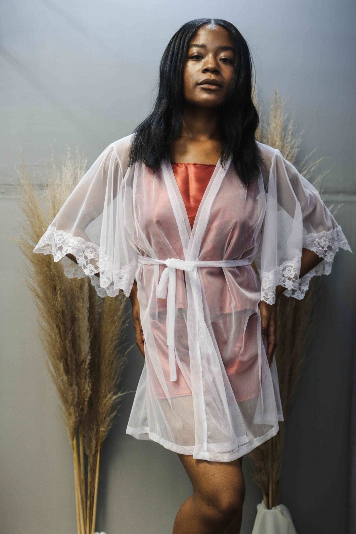 Soft Tulle Lace Bridal Robe