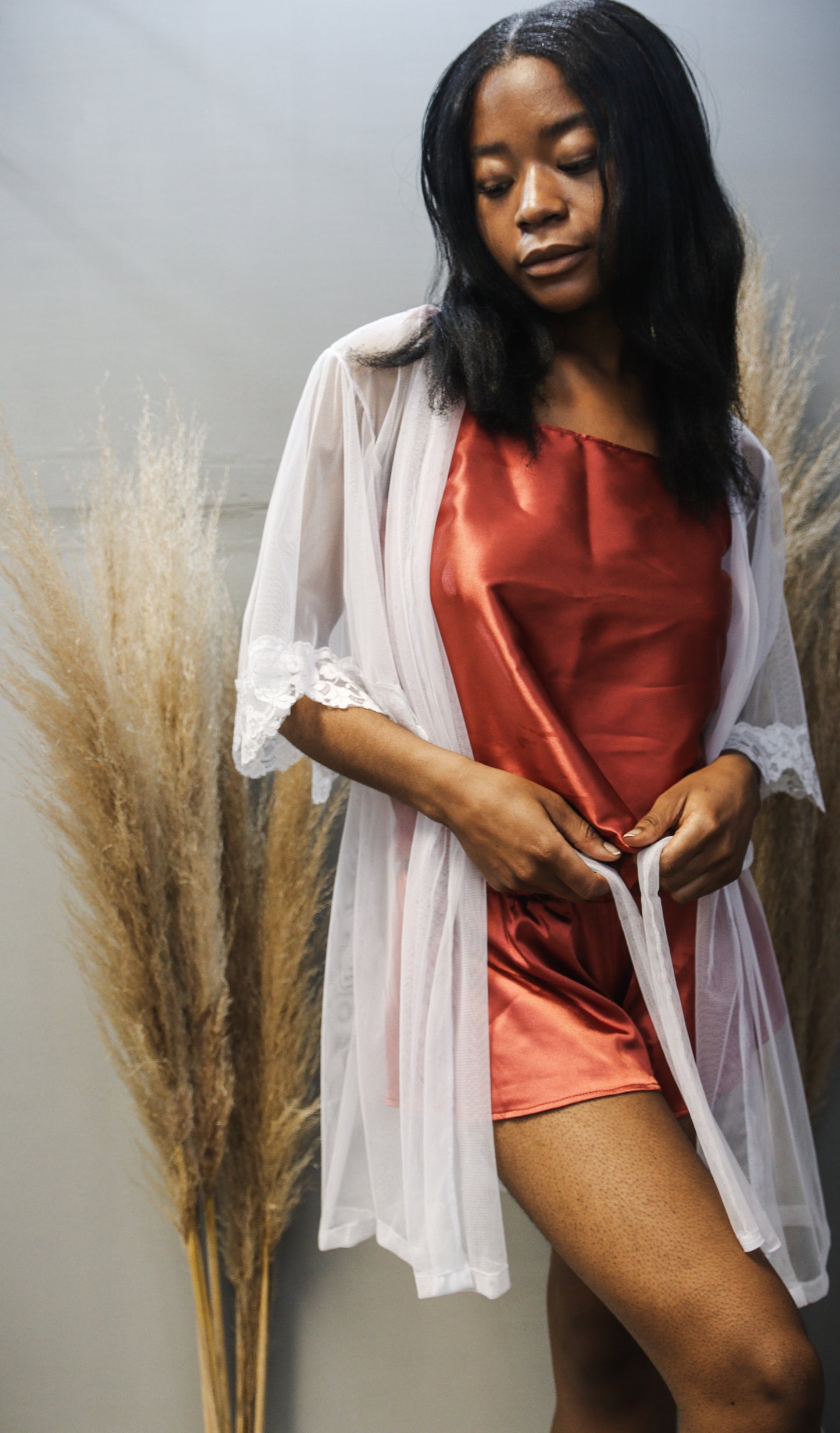 Soft Tulle Lace Bridal Robe