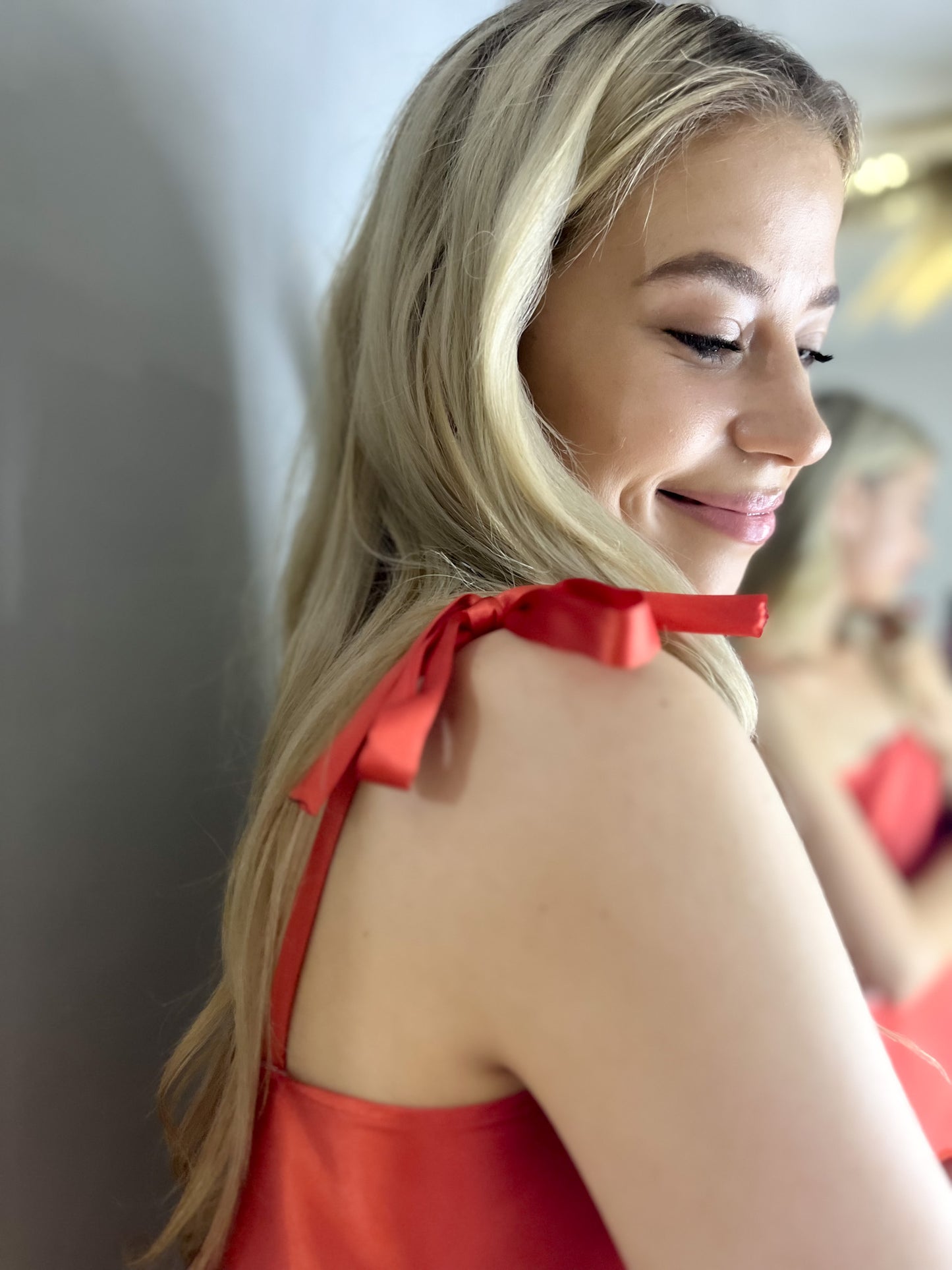 Luxury Rosa Satin Dress
