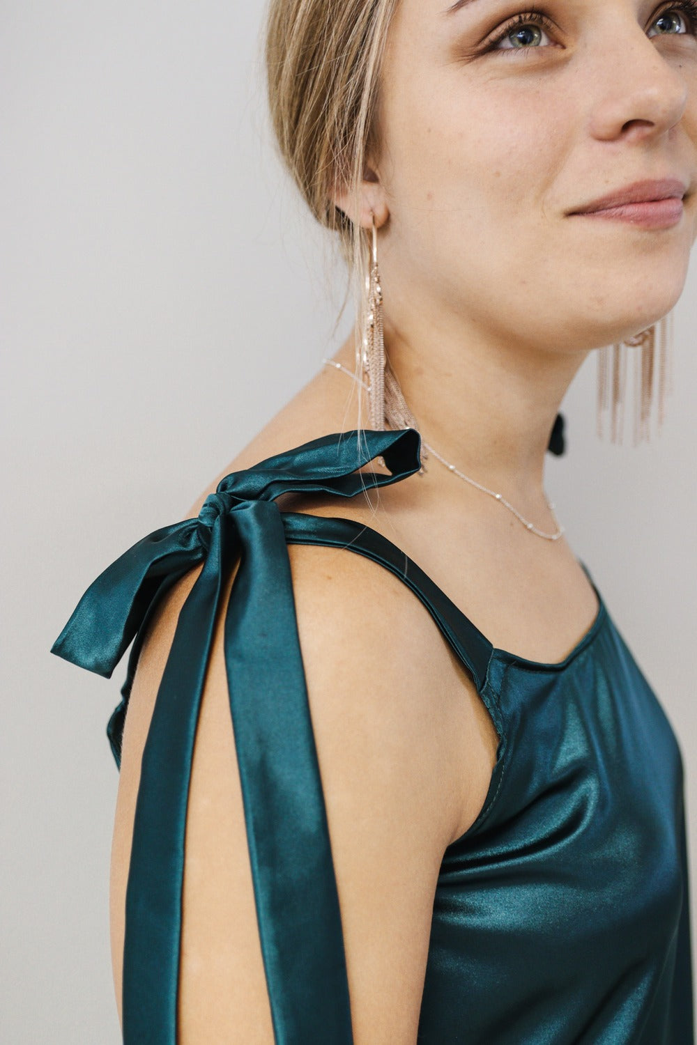 Luxury Heather Satin Dress