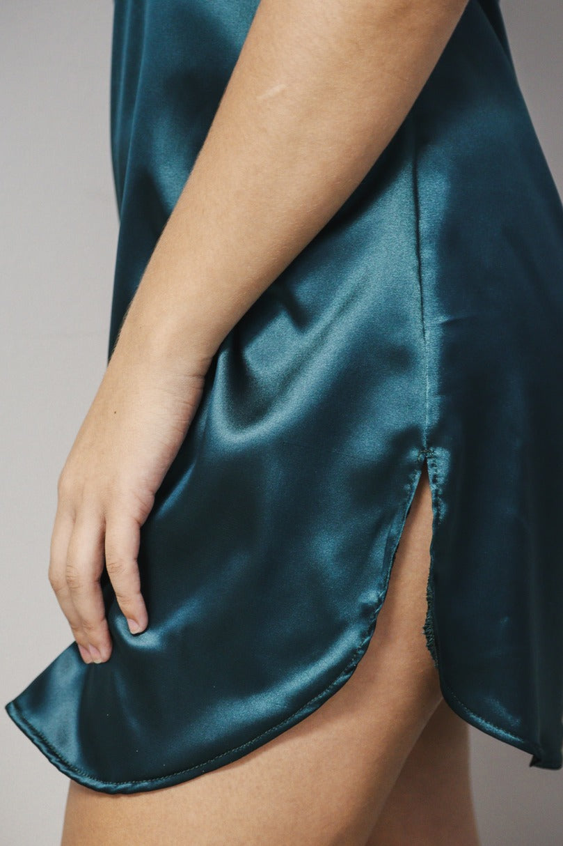 Luxury Heather Satin Dress