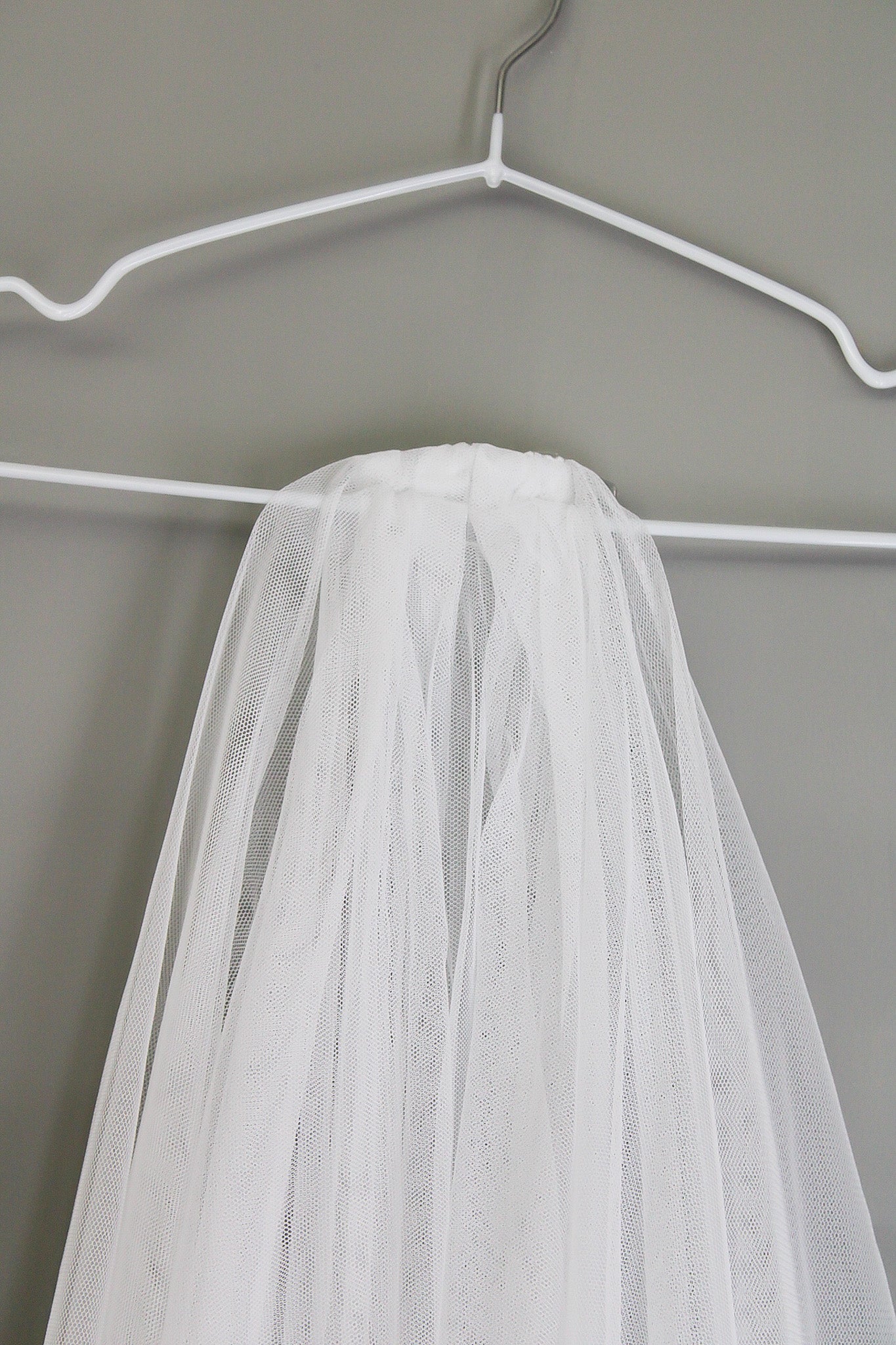 Classic Plain White 3 Tier Veil